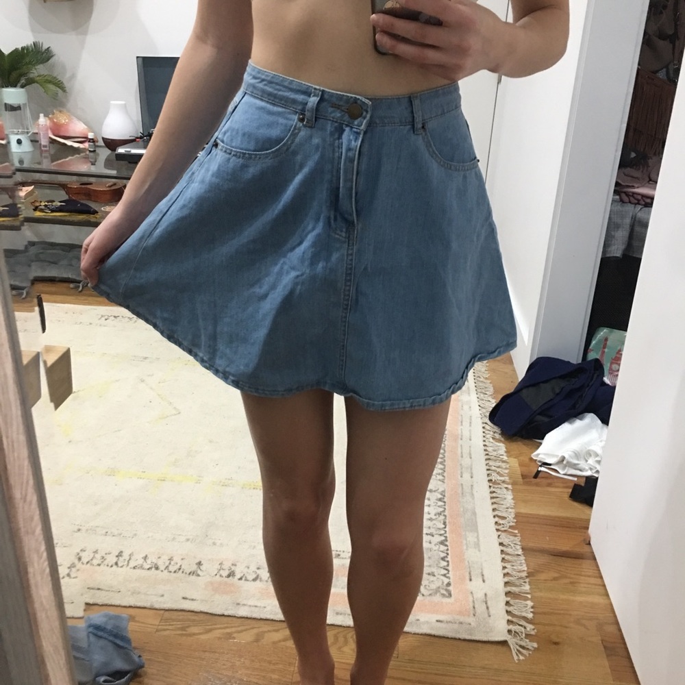 Flared jean skirt